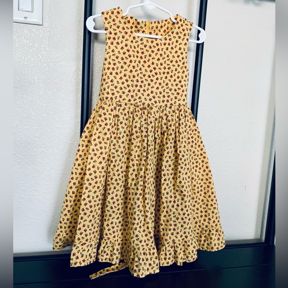 Vintage cherry yellow dress - Picture 5 of 5